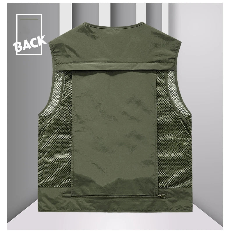 FGKKS – gilet multi-poches pour hommes, nouveau gilet de pêche respirant pour l'extérieur, design de qualité, veste de loisirs de haute technologie pour hommes