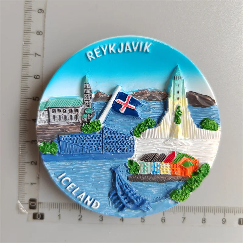 Aimant de réfrigérateur, Finlande, Norvège, Autriche, Grèce, Myanmar, Italie, Maroc, Algérie, États-Unis, ommage, Cordoba, Thaïlande, Prague, Lago de Côme, Garda