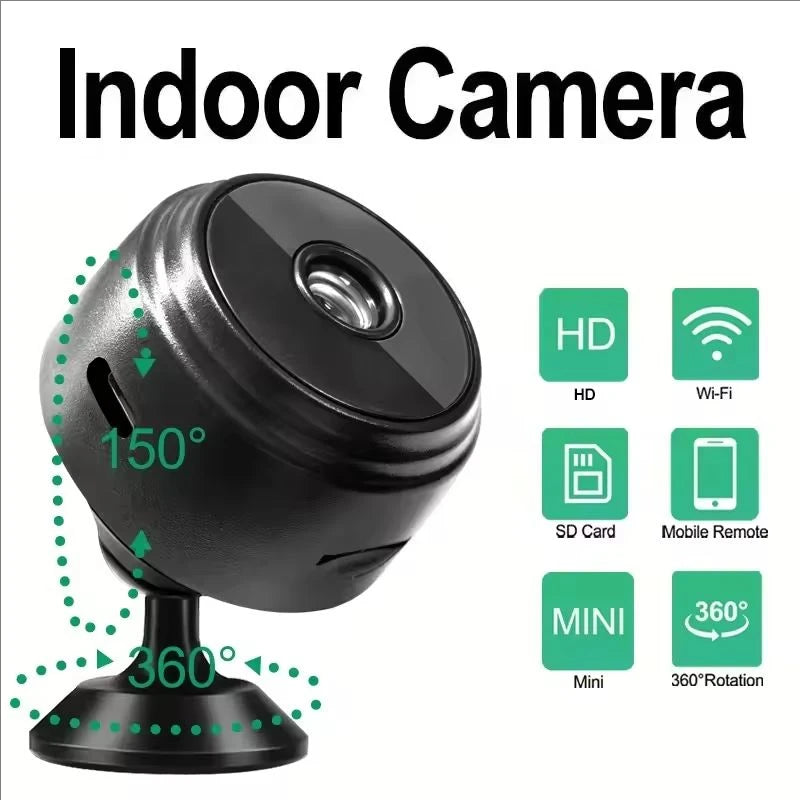 Mini caméra WiFi A9 Enregistreur vidéo sans fil Caméra de sécurité Protection Caméra de surveillance intelligente pour la maison pour les bébés et les animaux de compagnie