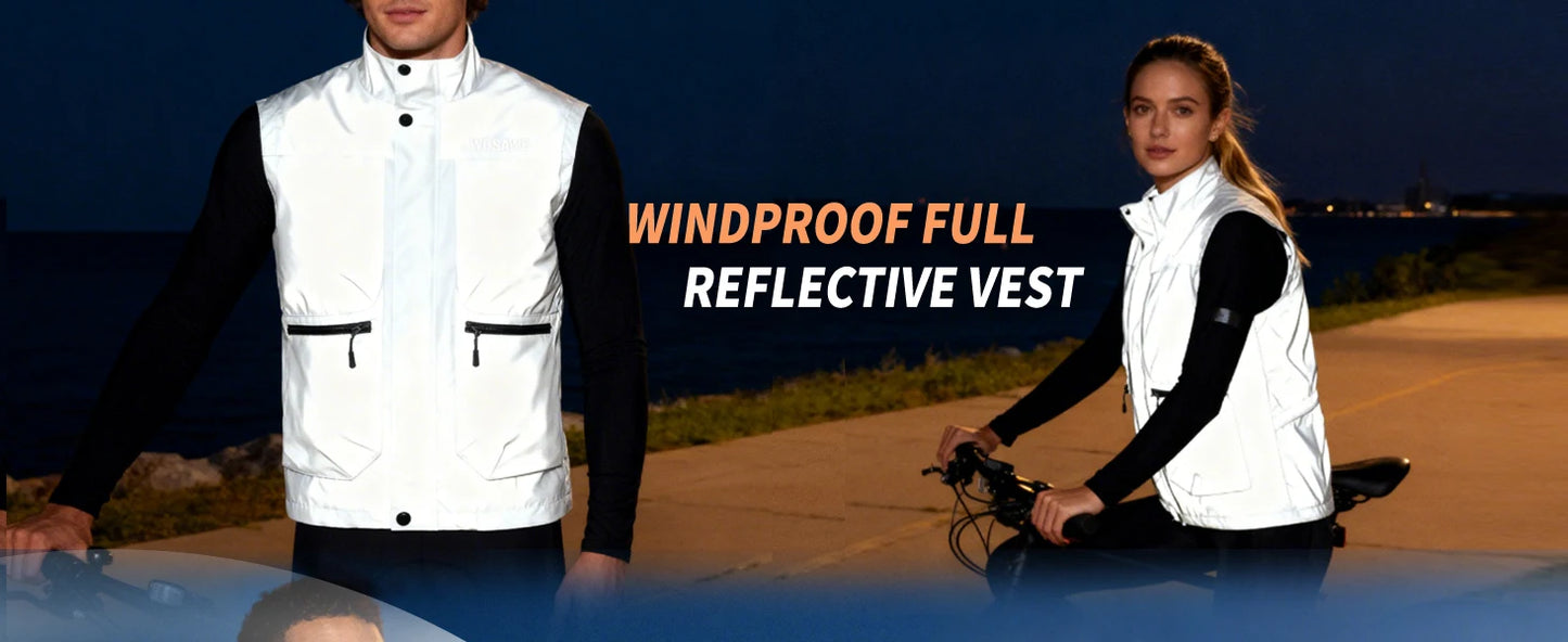 Gilet de cyclisme haute visibilité coupe-vent — VTT, sans manches, automne, route