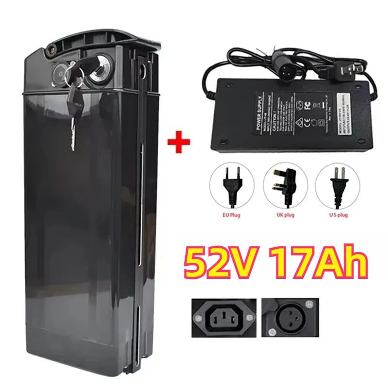 Nueva batería Silverfish de 48 V 52 V para bicicleta eléctrica 30 Ah 20 Ah 17 Ah baterías de alta capacidad celdas 18650 potencia 500-2000 W