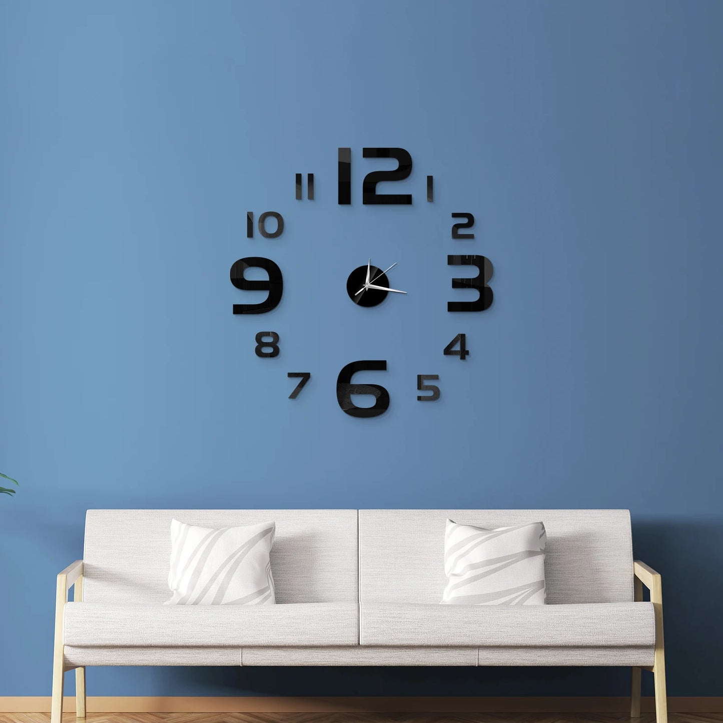 Creative Frameless Wall Clock, Silent Wall Sticker for Home, Acrylic Mirror Sticker, Wall Decor for Living Room and Office, DIY