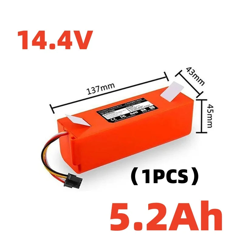 Batterie de remplacement pour aspirateur Robot Xiaomi Roborock S55 S60 S65 S50 S51 S5 MAX, pièces S6, 14.4V, 12800mAh