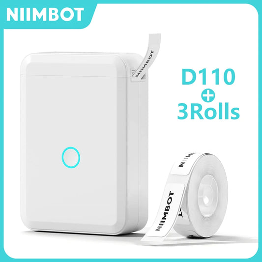 Niimbot D110 Mini Portable Thermal Printer Inkless Self-Adhesive Label Maker Sticker Printer Labeler Labeling Machine