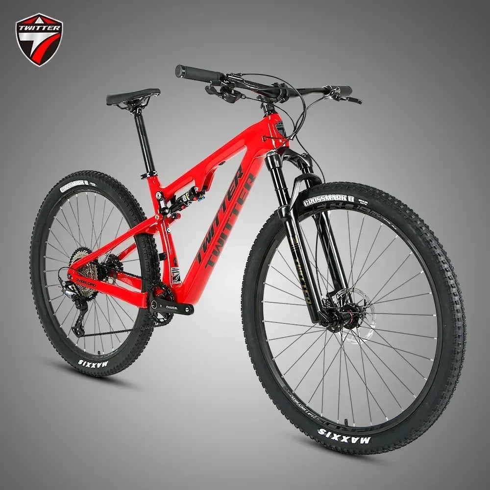 TWITTER OVERLORD M6100-12S hydraulic disc brakes, AM-grade full suspension T900 carbon fiber mountain bike, 27.5/29 inches * 15/17/19/21 cm