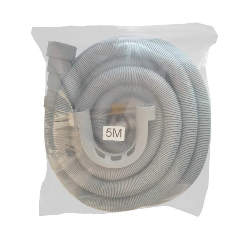 Washing Machine and Dishwasher Drain Hose Kit, including Flexible Corrugated Hose, Extension Adapter and Hose Clamp, 1 Piece