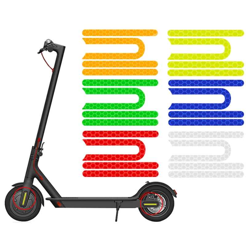 M365 Pro electric scooter stickers, 4-piece set, adhesive strips, reflective covers, protective case, skateboard