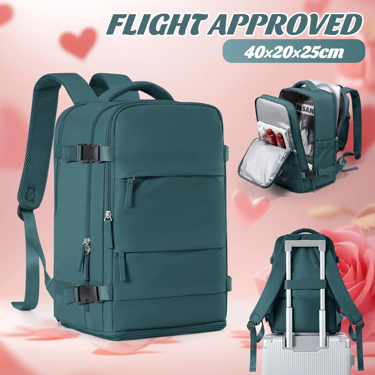 Sac à Dos Cabine Avion 40x20x25 Étanche — Bagage à Main Homme Femme