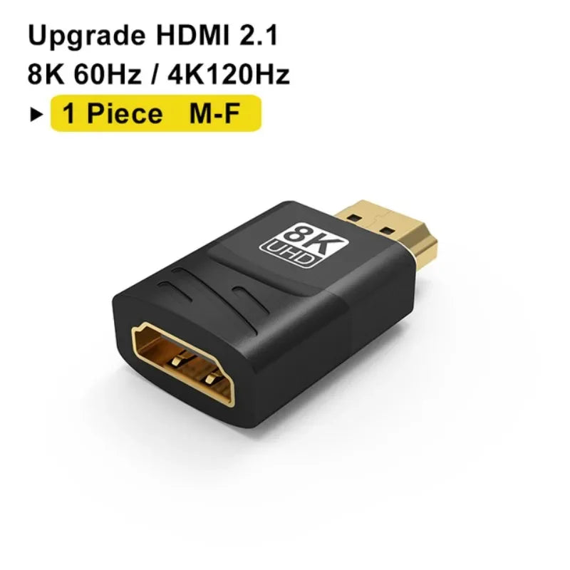 Adaptateur HDMI 2.1 8K — 90/270 degrés, mâle à femelle, 8K60Hz, 4K120Hz, 48Gbps, HDTV, PC
