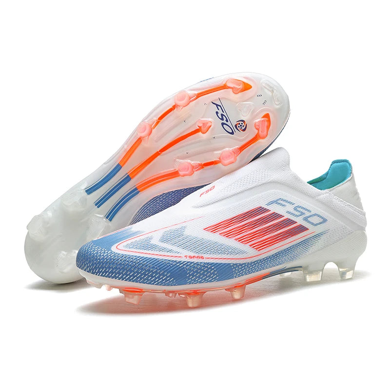 Chaussures de Football FG Homme Cuir Verni Montantes Imperméables — Ultra-légères, Professionnel EU 32–48
