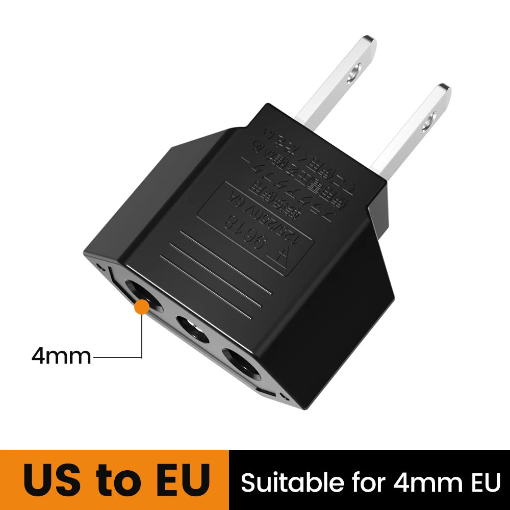 US Plug Adapter, Travel Converter, Sockets, AC Power Outlet, USA, America to EU, Europe, China, CN, Canada, CA, 1-10 pcs