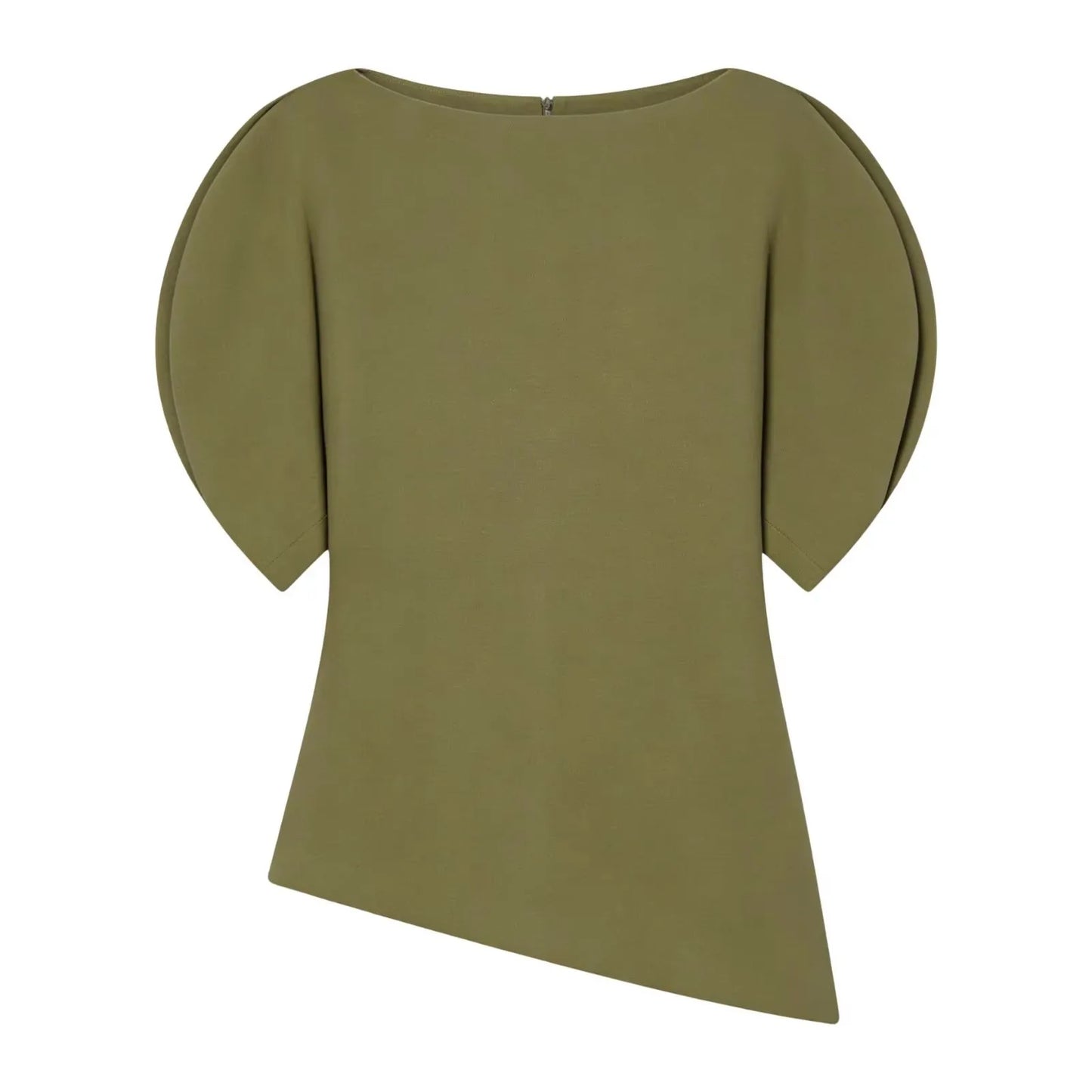 Blouse élégante à manches bouffantes et ourlet asymétrique pour femme — streetwear Y2K, printemps 2026