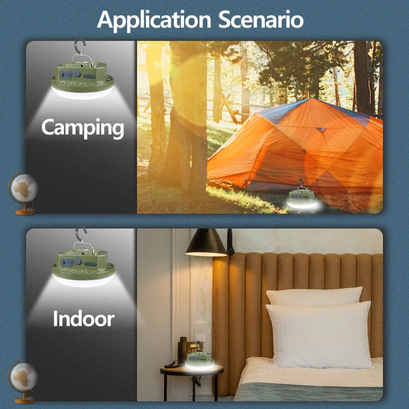 MOSLIGHTING 9900mAh Rechargeable lumière puissante lanterne de Camping avec aimant lumière forte lampe de poche Portable lampe de tente LED de travail