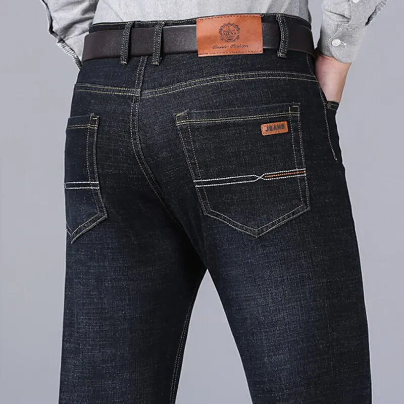 Jean Classique Homme Salopette Denim — Doux Noir Taille 32-38
