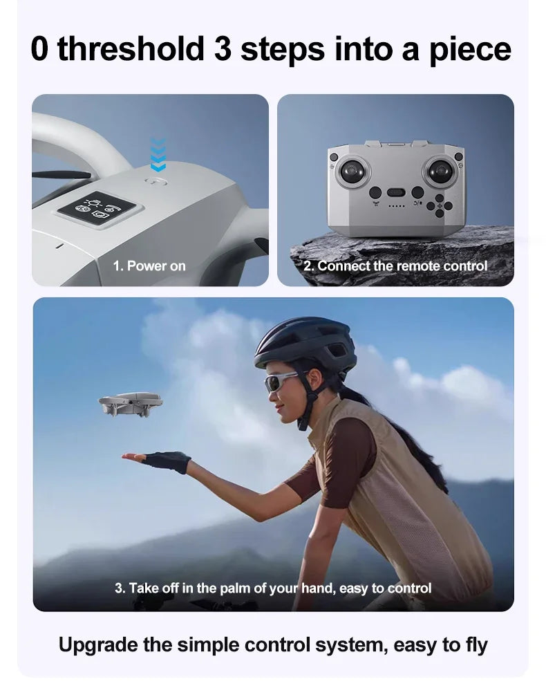 Drone 8K HD — grand écran, flux optique, moteur brushless, évitement intelligent d'obstacles, UAV