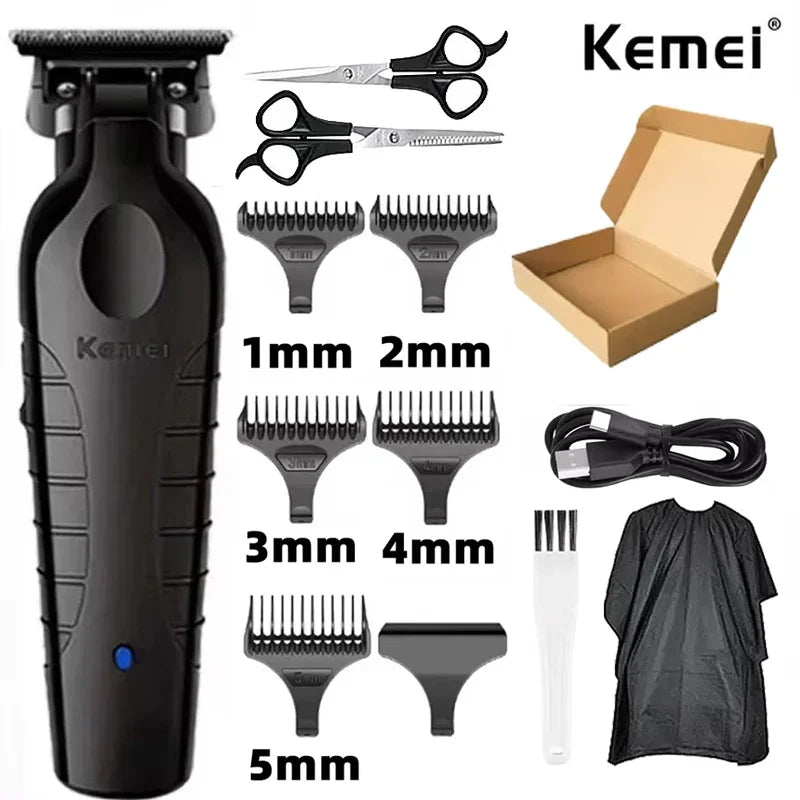 Kemei cortadora de pelo Km-809A Km-2299 Km-2024 cortadora de barba inalámbrica UBS Recargable potentes cortadoras de pelo eléctricas para hombres