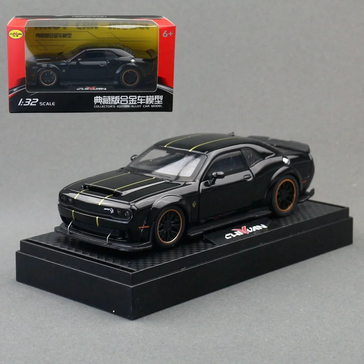 Modèle de muscle car américain 1:32 avec son et lumière — rétrofriction, collection miniature, cadeau garçon