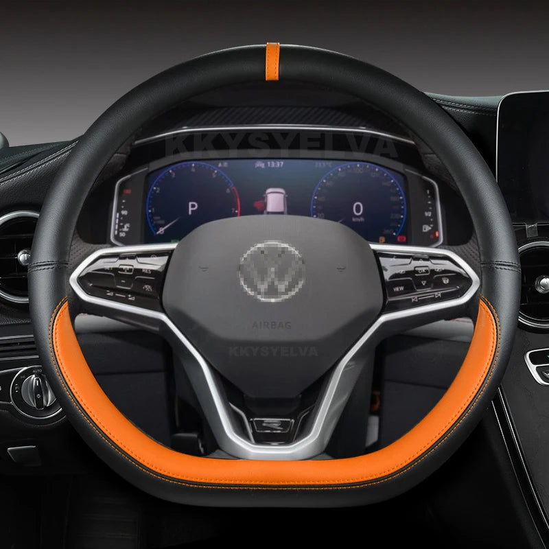 Housse de volant de voiture en forme de D — compatible plusieurs modèles 2015-2021