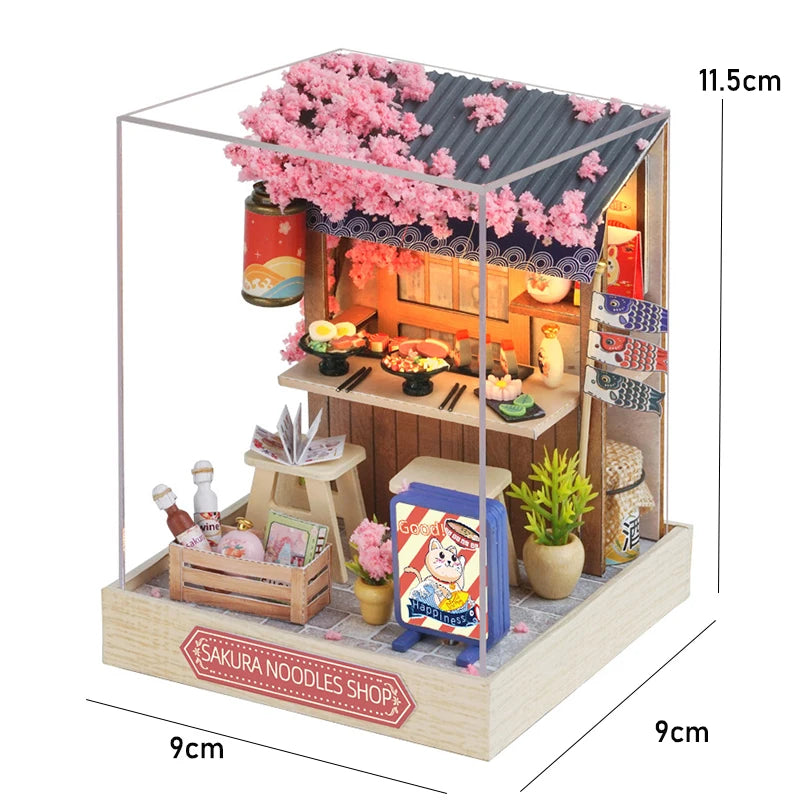 Wooden Dollhouse, 3D Puzzle, Building Model Kit, Small Room Toy Production, Bedroom Decoration with Furniture, Gifts