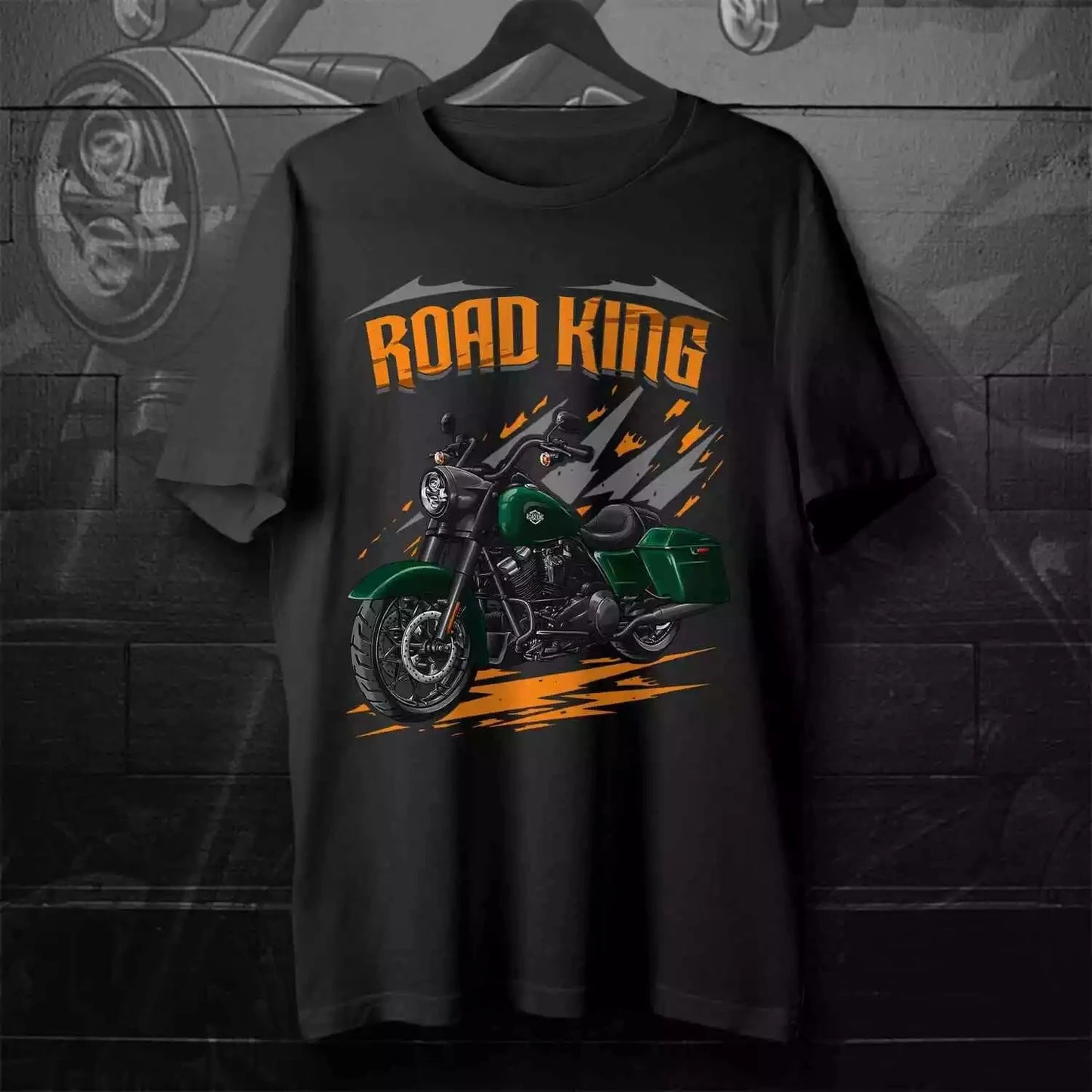 Camiseta de moto H-D Road King Special 2021-2024, 100% algodón, cuello redondo, manga corta, verano, informal, para hombre, ropa de calle