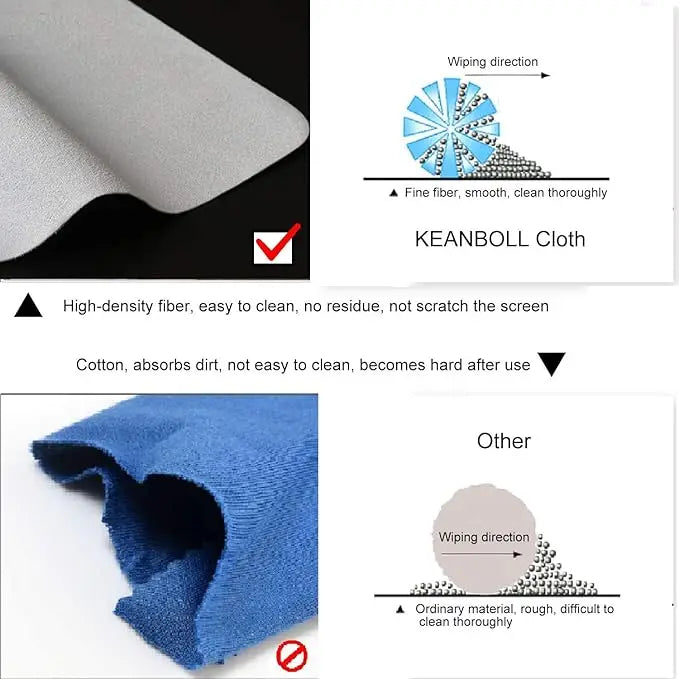 Chiffon de nettoyage anti-poussière en microfibre — housse clavier, écran ordinateur portable 13/15/16 pouces