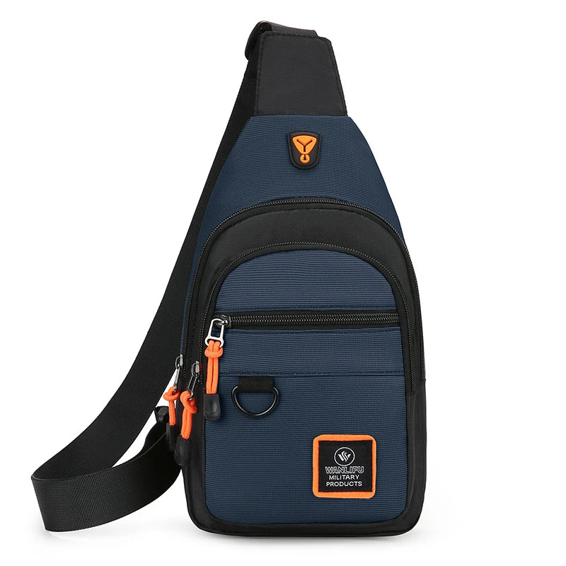 Sac de poitrine décontracté en Nylon pour hommes, petit sac à bandoulière pour course à pied, cyclisme, ceinture, Sport de plein air, sac à bandoulière, pochette de téléphone de voyage