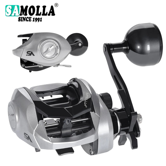 Moulinet Baitcasting SAMOLLA — Eau Salée Étanche, 15KG, Pêche en Mer