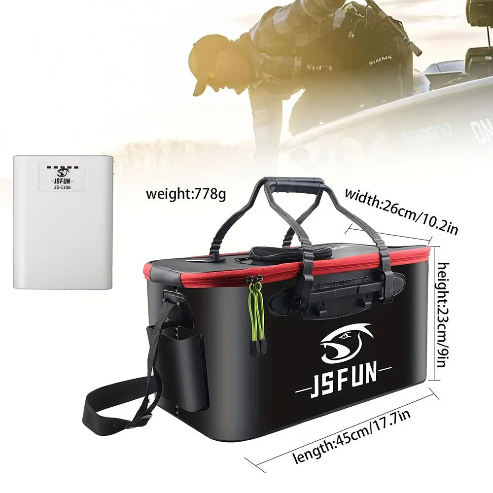 JSFUN Seau de Pêche Pliable EVA — Léger & Portable Plein Air