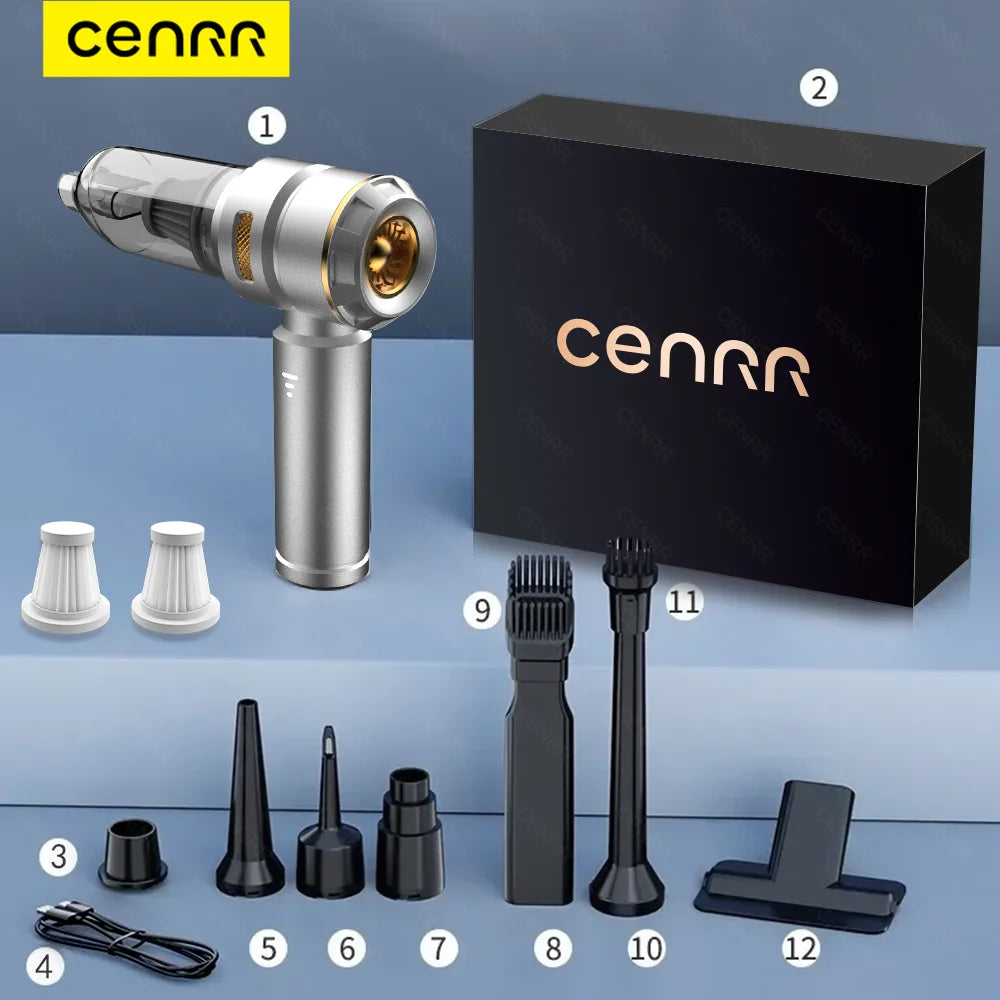 CENRR 998000 PA Powerful Car Vacuum Cleaner Portable Handheld Car Vacuum Cleaner Cordless Car Cleaner Robot Car Accessories