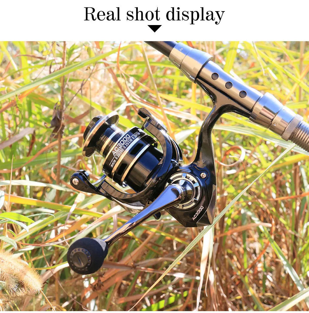 Le plus récent OKUMA AC2000-7000 Moulinet De Pêche En Métal Balle Grip Spinning Reel 5.2:1 Métal Moulinet Tasse 12KG Max Drag