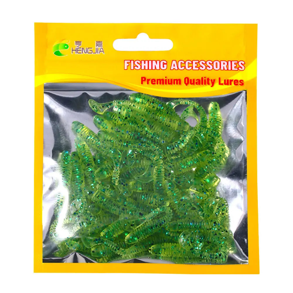 Leurre souple en silicone 4,5 cm avec queue en T — nageur, pêche carpe, black-bass, brochet