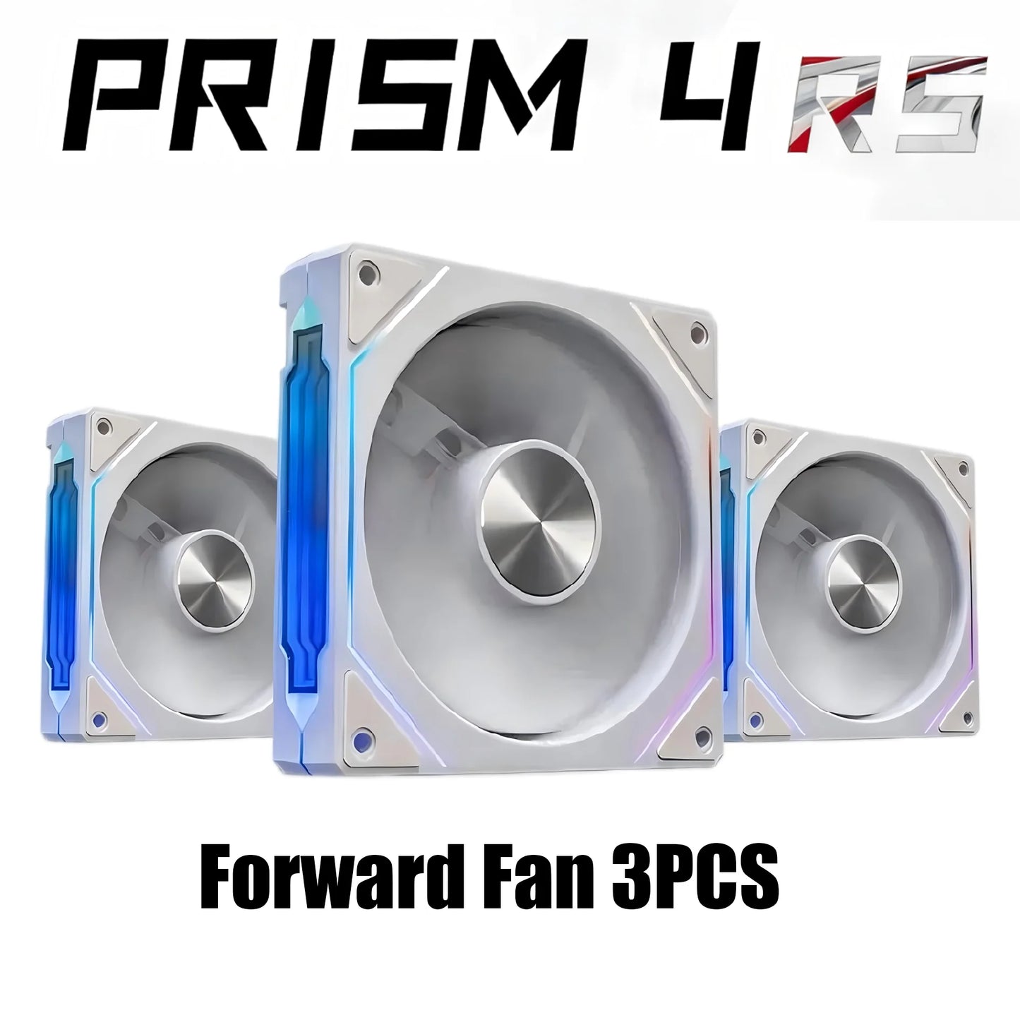 Ventilateur de boîtier d'ordinateur LDPCSJ PRISM 4 RS 12cm ARGB 4 broches, refroidissement silencieux, 12V, grand volume d'air, 800-1600 tr/min, pour PC de jeu de bureau