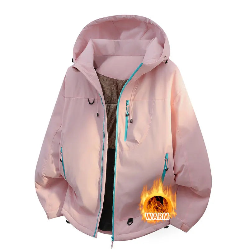Thickened Winter Jacket Warm Waterproof Windproof Warm Sport Jacket Casual Men Women Sport Hiking Running Hooded Casual Warm Coat