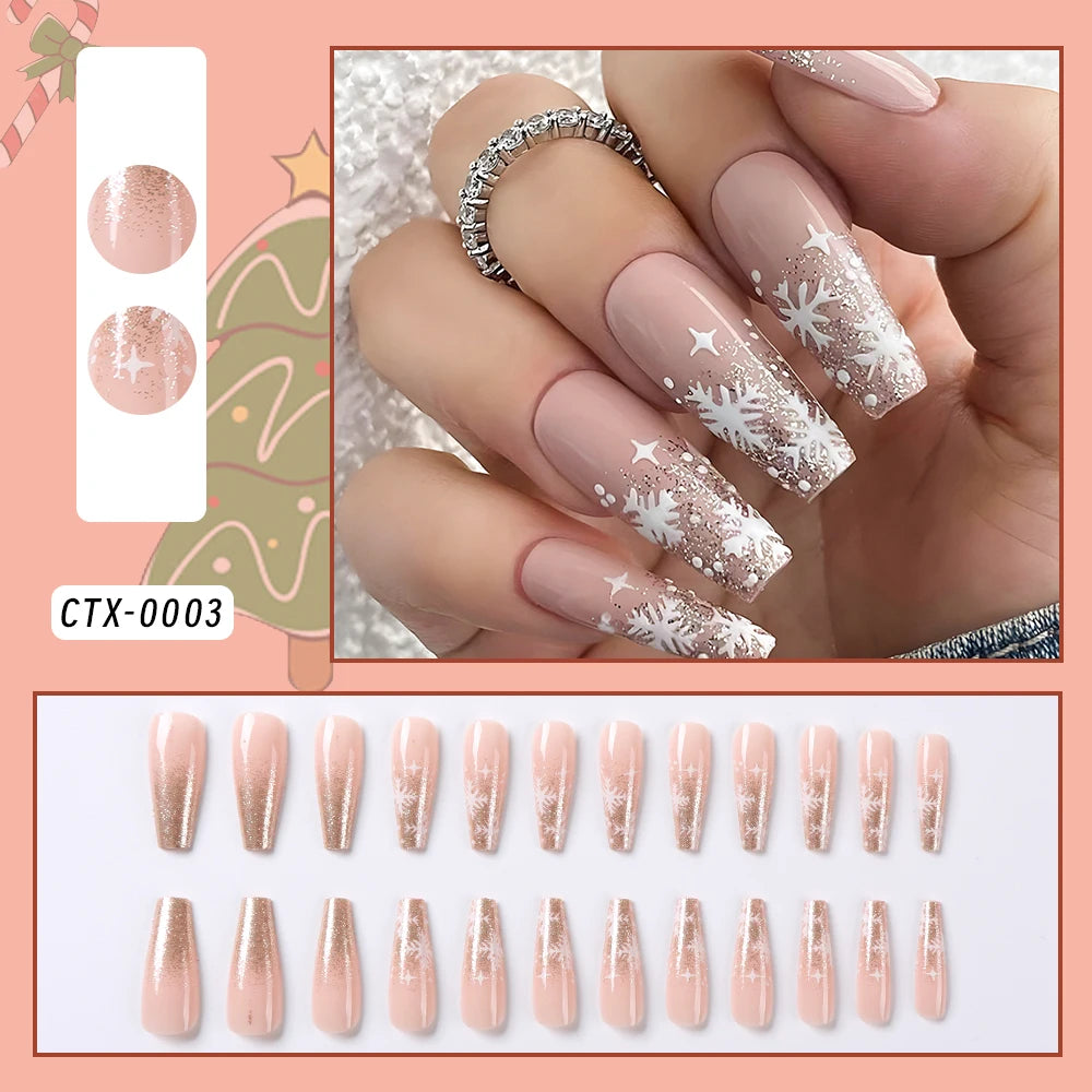 24 pièces/ensemble français rose carré court faux ongles presse sur ongles bord blanc nu rose ongles conseils couverture complète portable pointe française