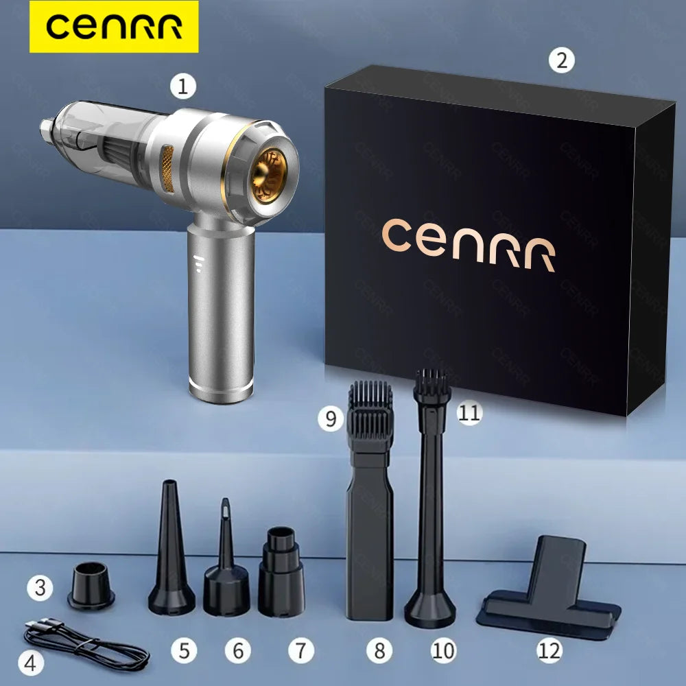 CENRR 998000 PA Powerful Car Vacuum Cleaner Portable Handheld Car Vacuum Cleaner Cordless Car Cleaner Robot Car Accessories