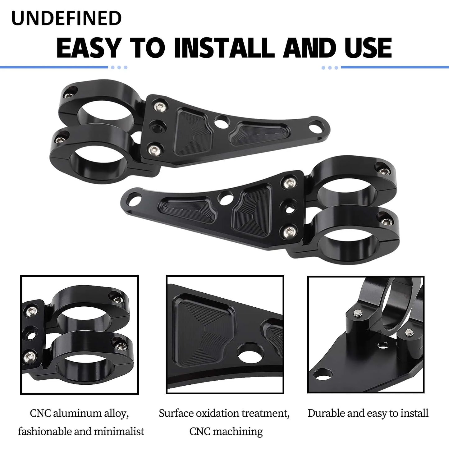 Pinces de montage pour tube de fourche de moto — support de lumière, 33-58mm, universel