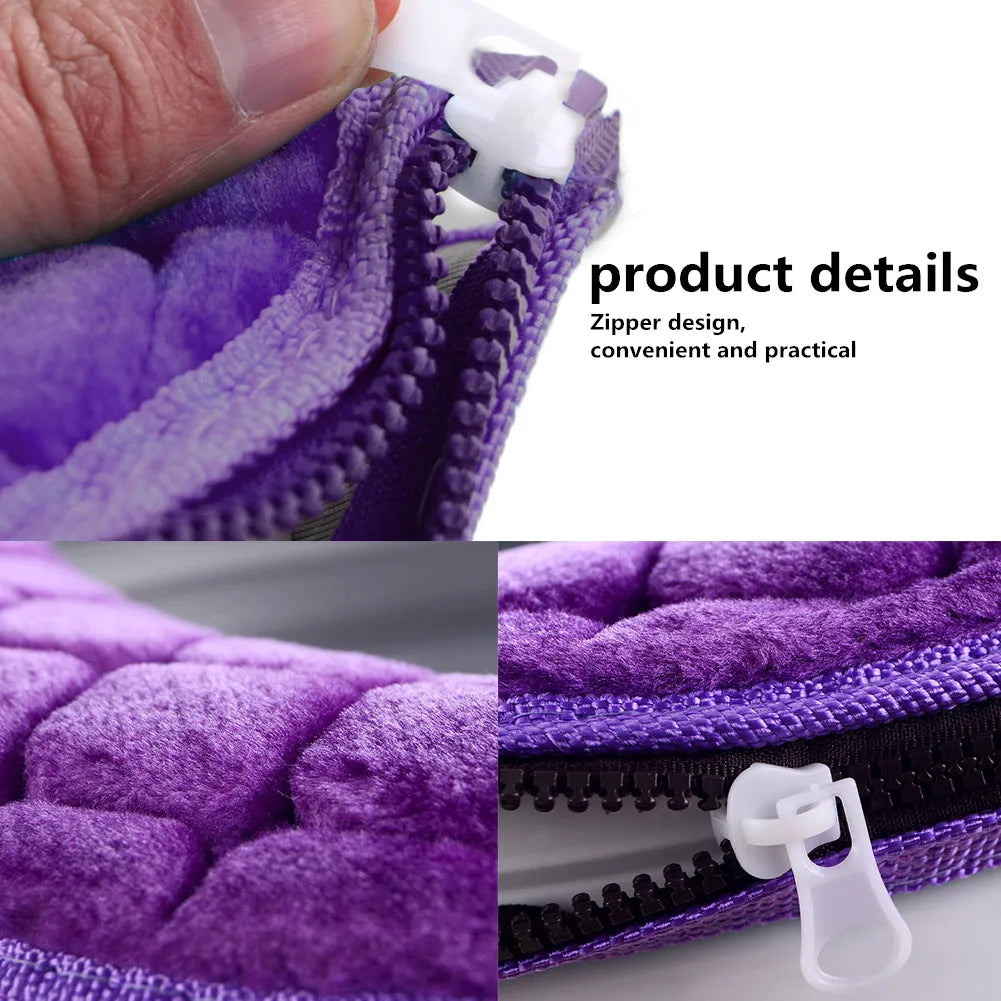 Funda para asiento de inodoro de baño, cojín de felpa suave y cálido de invierno, lavable, tipo O, suministros para el hogar de 37 cm × 44 cm