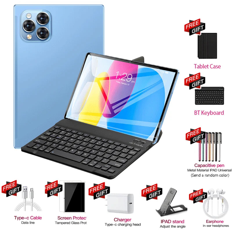 Tablette PC 11 pouces Android 16 — 24 Go RAM, 2 To ROM, 4K HD, 5G, double SIM, appel vidéo, WiFi