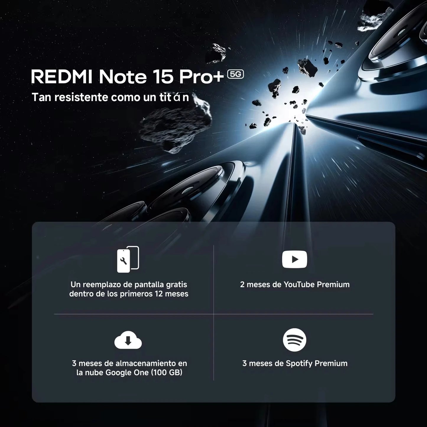 Smartphone Xiaomi Redmi Note 15 Pro Plus 5G 8 Go 256 Go 12 Go 512 Go NFC Batterie 6500 mAh Charge Hyper Rapide 100 W Appareil Photo 200 MP