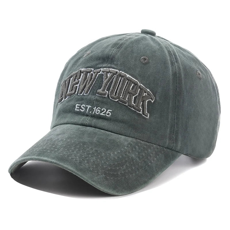 New York Distressed Cotton Cap for Men and Women, Snapback Caps, Baseball Caps, Sun Protection, CasAdvantages, Dad Hat, Outdoor Cap, 2024