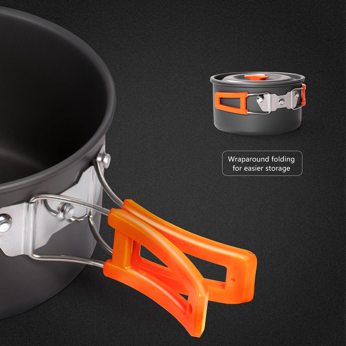 BISINNA – ustensiles de cuisine de Camping en alliage d'aluminium, bouilloire à eau, casserole, ensemble de cuisine pour voyage, randonnée, pique-nique, barbecue
