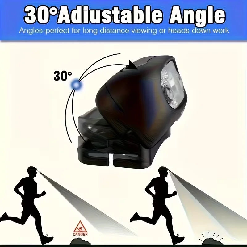 Lampe frontale puissante à LED portable avec capteur, rechargeable par USB, lampe torche frontale pour camping, pêche, lanterne d'urgence