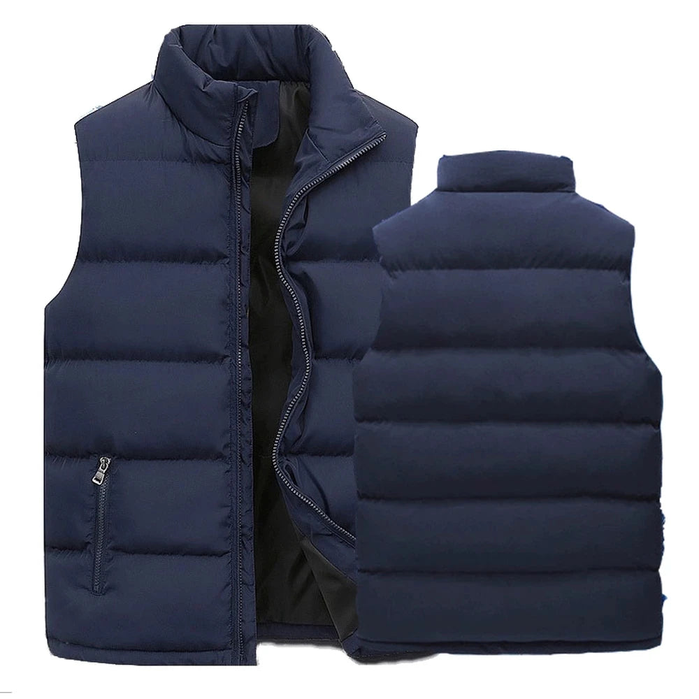 GlaJacket-Veste à col montant pour homme, manteau à fermeture éclair imperméable, gilet décontracté, vêtements de marque, chaud, hiver, automne