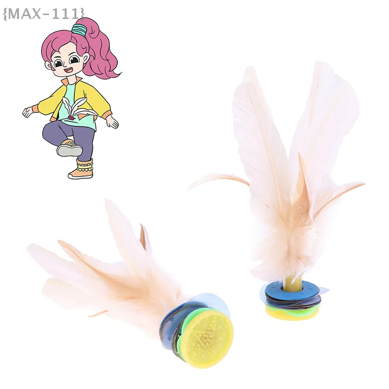 White goose feather shuttlecocks, traditional Chinese sports equipment, outdoor foot exercise, toy for adults and children