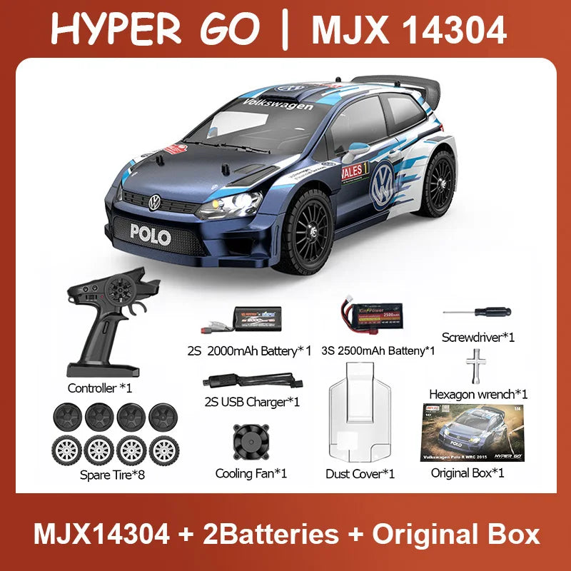 HYPER GO RC MJX 14304 14303 14302 14301 High Speed Drift Car with Gyroscope - Electric Toy for Children, Volkswagen Racing Gift