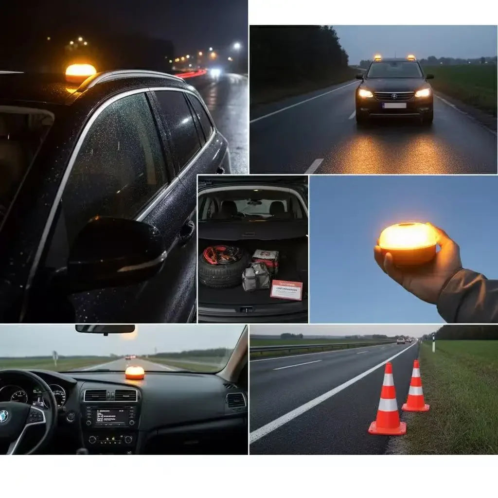 Lumière d'urgence LED pour voiture, clignotant, stroboscope à Induction magnétique, avertissement Portable, accessoire de sécurité pour accidents routiers, 1/2/3/4 pièces