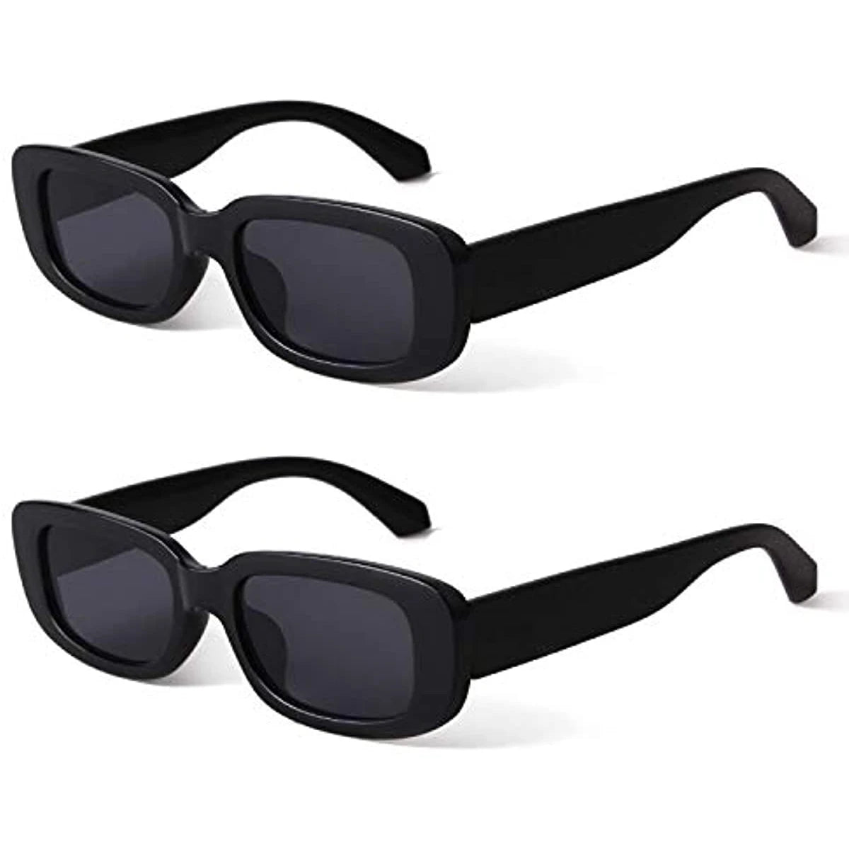 Lunettes de soleil carrées rétro vintage — petites, rectangulaires, voyage, femme