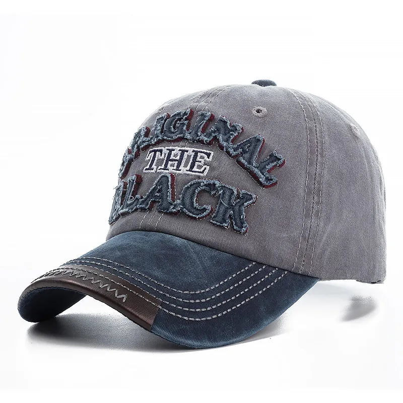 Casquette de baseball noire en coton lavé — hommes, femmes, décontractée, brodée, chapeau papa, 2022