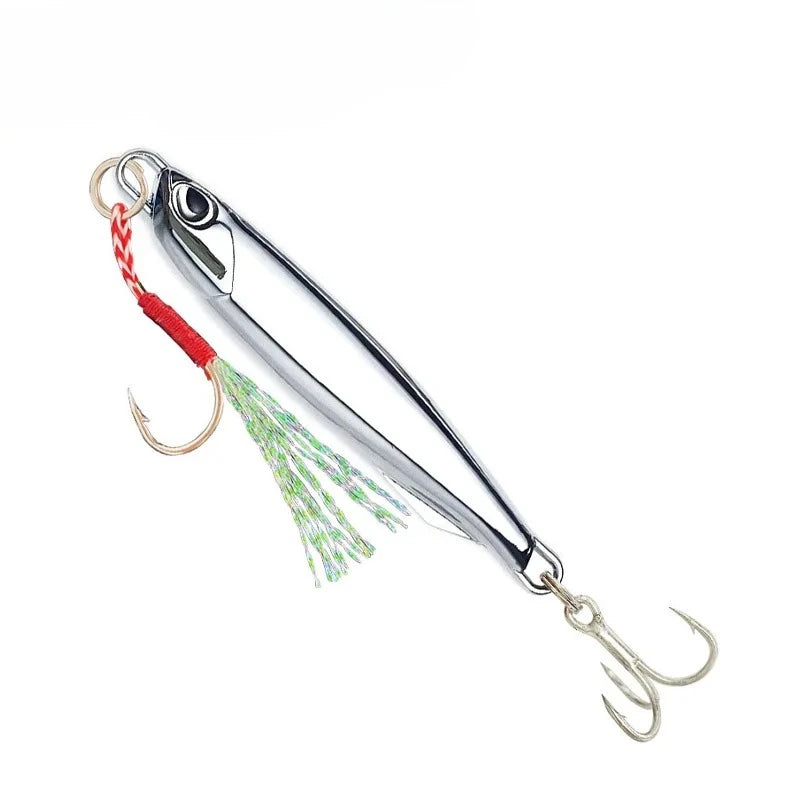 10 pièces/paquet pêche métal gabarit leurres 20g 30g 40g placage argenté métal gabarit leurre pêche appât pêche leurre eau salée bar attirail