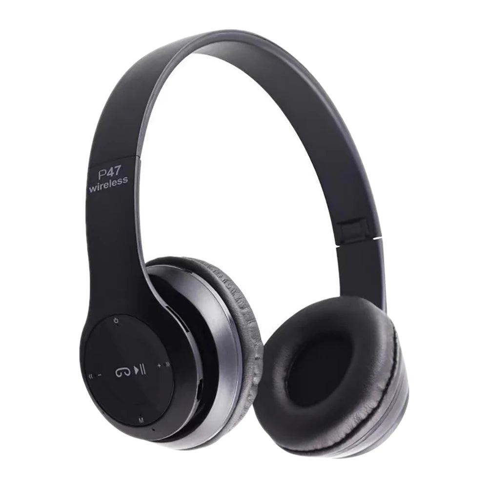 TWS Wireless Bluetooth 5.3 Over-Ear Headphones HIFI Stereo Headsets Noise Reduction Sports Gaming Earbuds Music Player with Mic